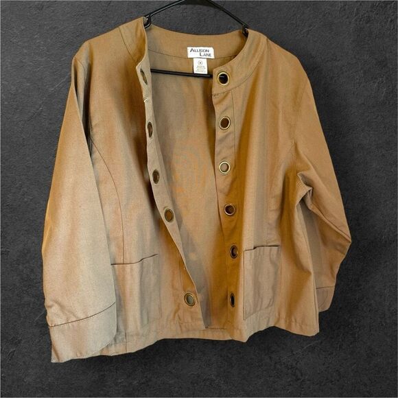 Vintage Y2K 90’s Allison Lane O Ring accent open front blazer with pockets sz M - Picture 4 of 7